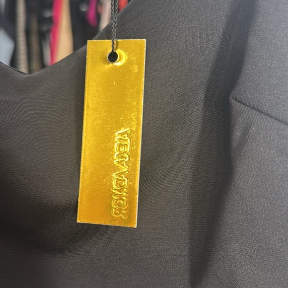 Boston Proper Elegant Black Dress with Embellished Neckline - Picture 7 of 8